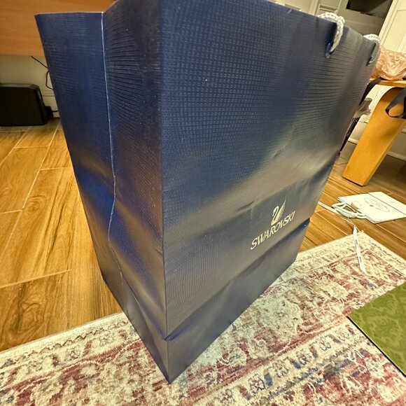 Swarovski Blue Empty Shopping/ Tote Bag In Great Shape! - Picture 2 of 5